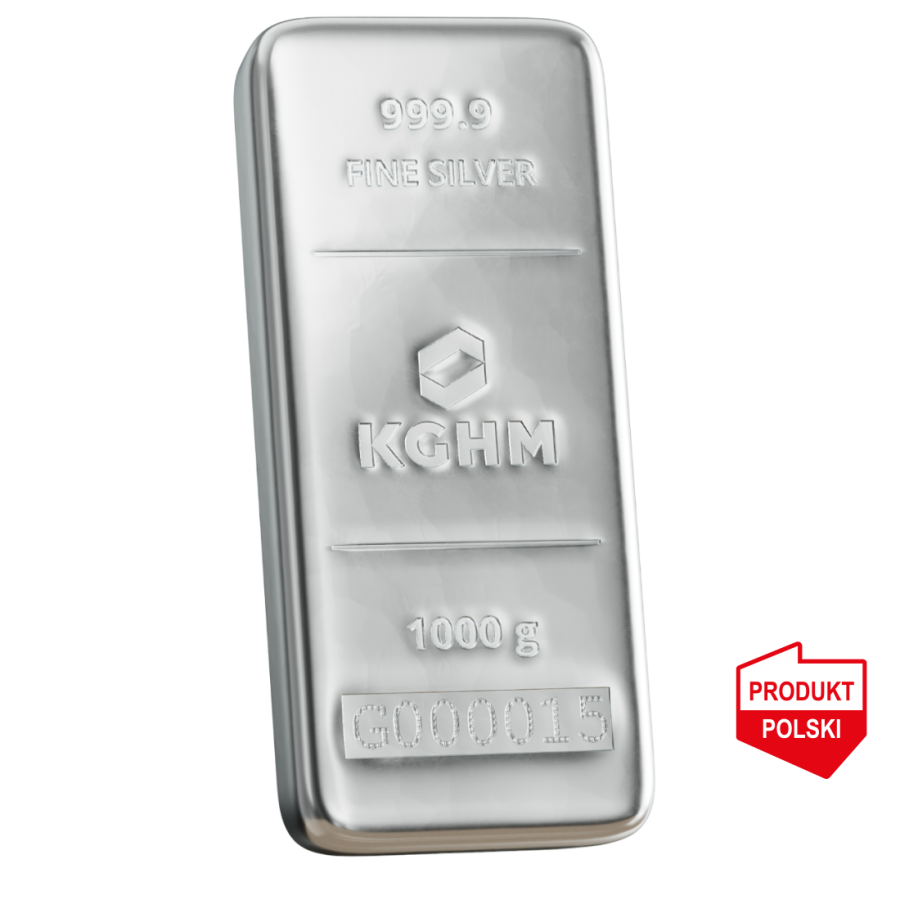 1000 gram (1kg) KGHM Silver Bar - 24h Shipping!