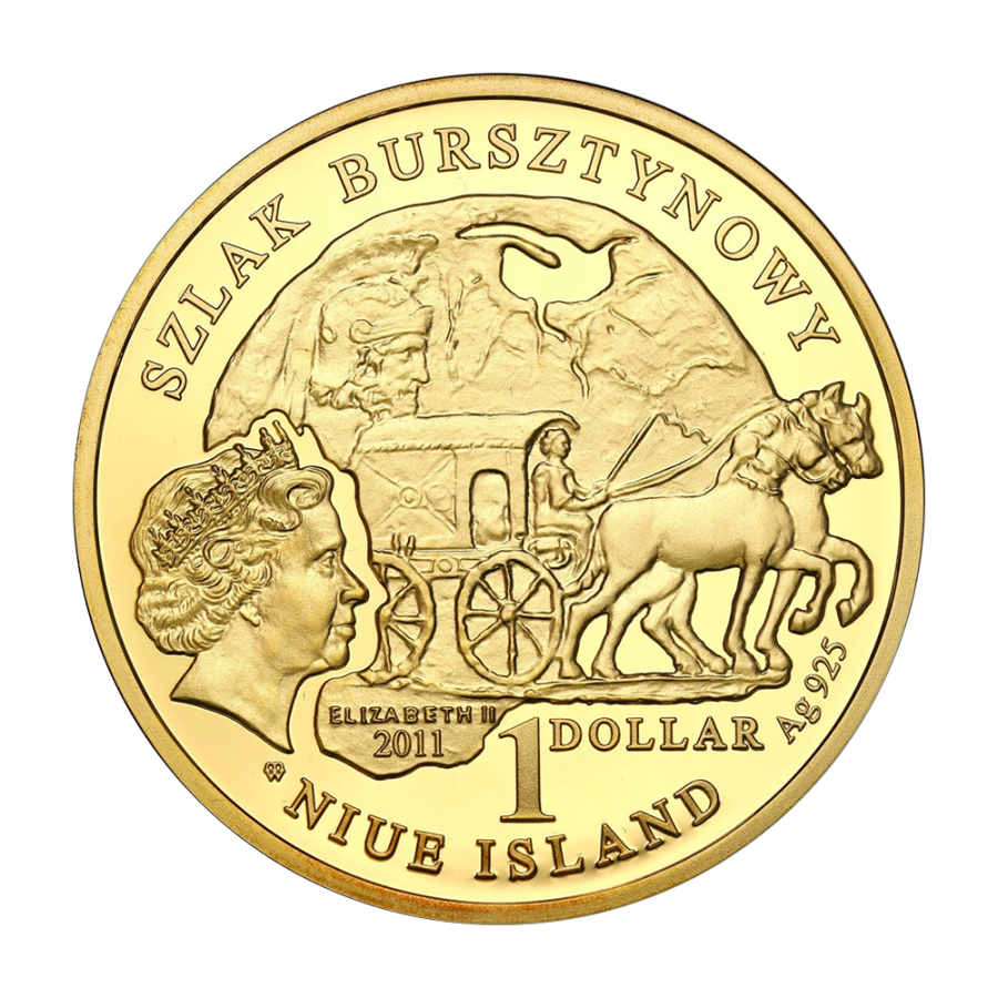 copy of Silver coin Szombathely amber trail - 24 hours shipping!