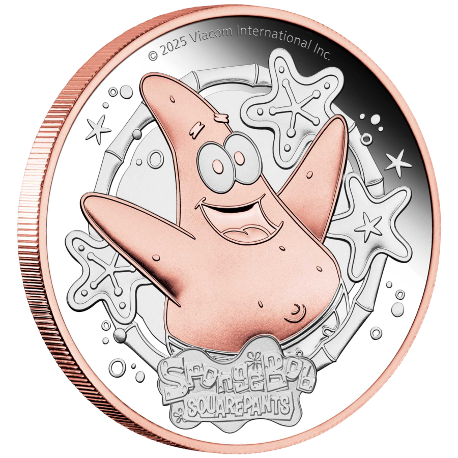 copy of SPONGEBOB silver coin 2024 2 Gold Poldpeed - Shipping 24 hours!