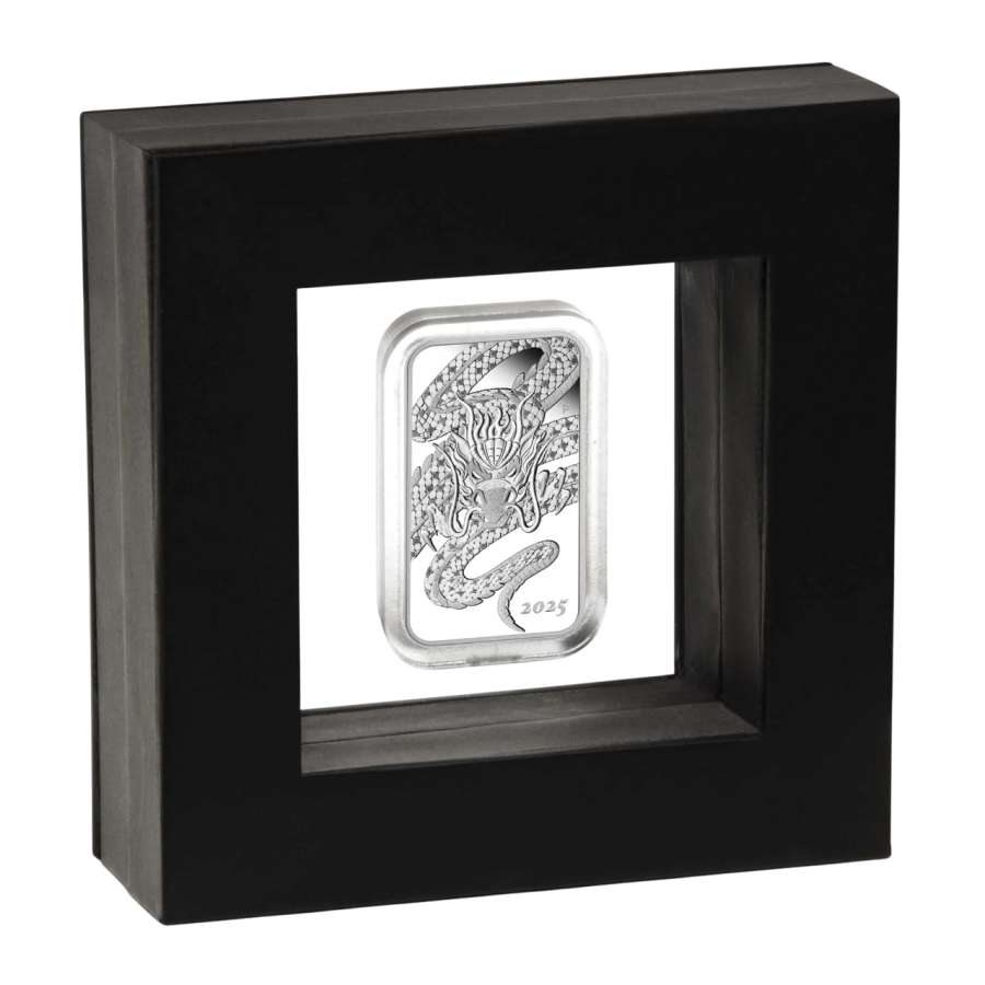 copy of Silver Rectangular Coin Dragon 1 ONCI - SHIPPING 24 H!