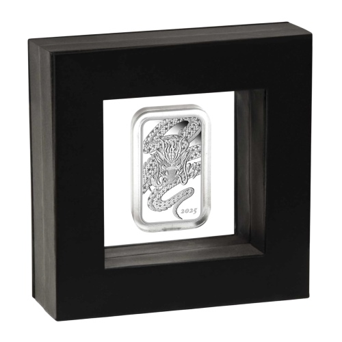 copy of Silver Rectangular Coin Dragon 1 ONCI - SHIPPING 24 H!