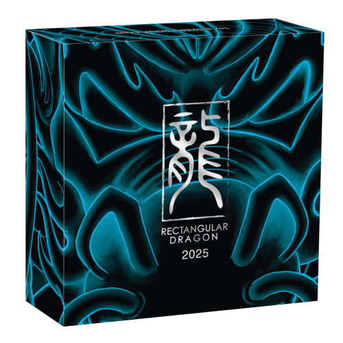 copy of Silver Rectangular Coin Dragon 1 ONCI - SHIPPING 24 H!