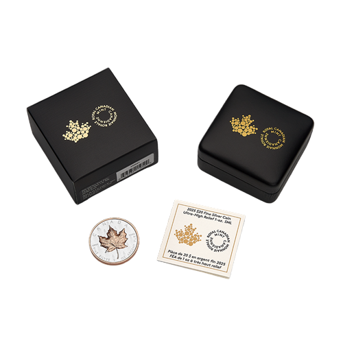 copy of Silver Coin Canadian maple leaf 1 ounce 2024 Ultra High Relief - SHIPPING 24 H!