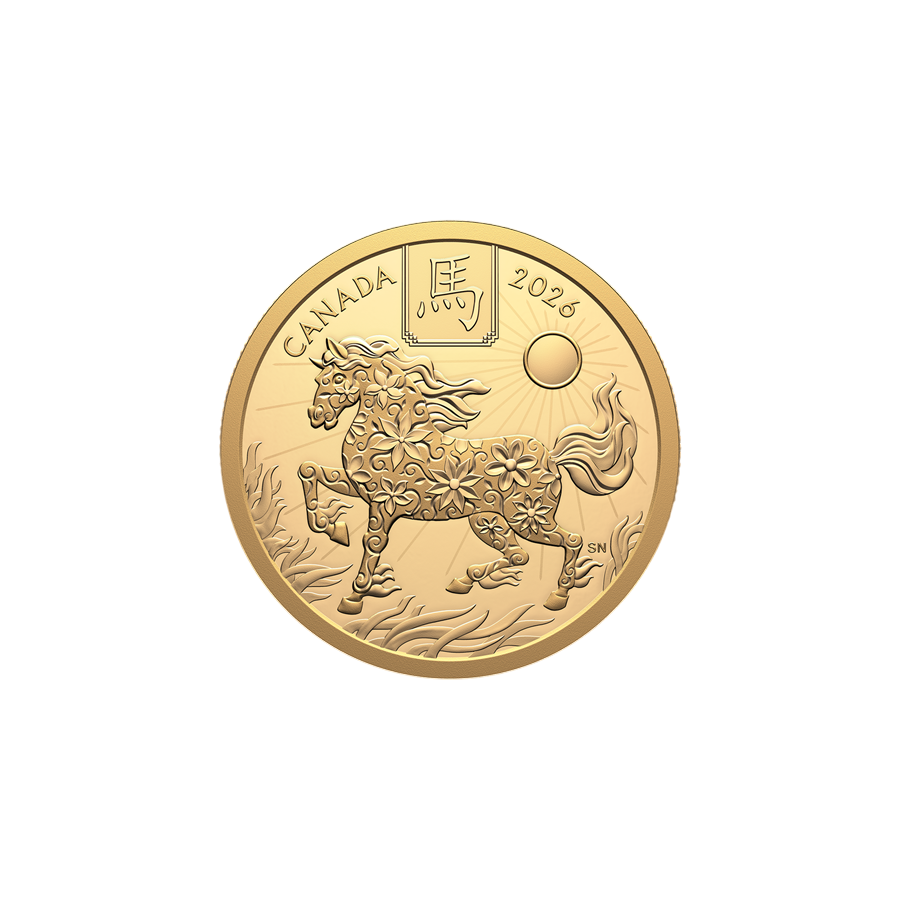 zlota-moneta-100-cad-kanadyjski-rok-konia-2026-proof-rewers