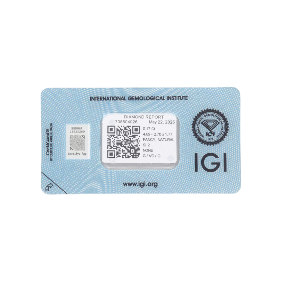 copy of Natural Diamond 0.38 CT / Natural Fancy Deep Yellowish Orange / Pear Modified Brilliant / Si2 / G - SHIPPING 24 H!