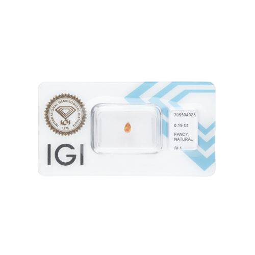 copy of Natural Diamond 0.22 CT / Natural Fancy Intense Yellowish Orange / Pear Modified Brilliant / VVS2 / G - SHIPPING 24 H!