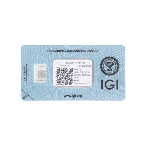 copy of Natural Diamond 0.22 CT / Natural Fancy Intense Yellowish Orange / Pear Modified Brilliant / VVS2 / G - SHIPPING 24 H!