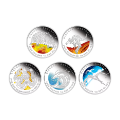 copy of Set of 4 x 1 oz 2025 Lunar Year of the Snake Quadrant Colourized Proof Silver Coins  - 24h Shipping! 2