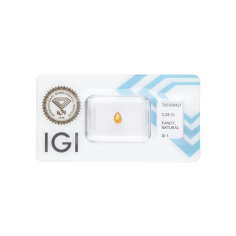 copy of Natural Diamond 0.22 CT / Natural Fancy Intense Yellowish Orange / Pear Modified Brilliant / VVS2 / G - SHIPPING 24 H!