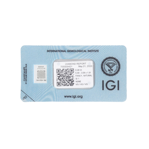 copy of Natural Diamond 0.22 CT / Natural Fancy Intense Yellowish Orange / Pear Modified Brilliant / VVS2 / G - SHIPPING 24 H!