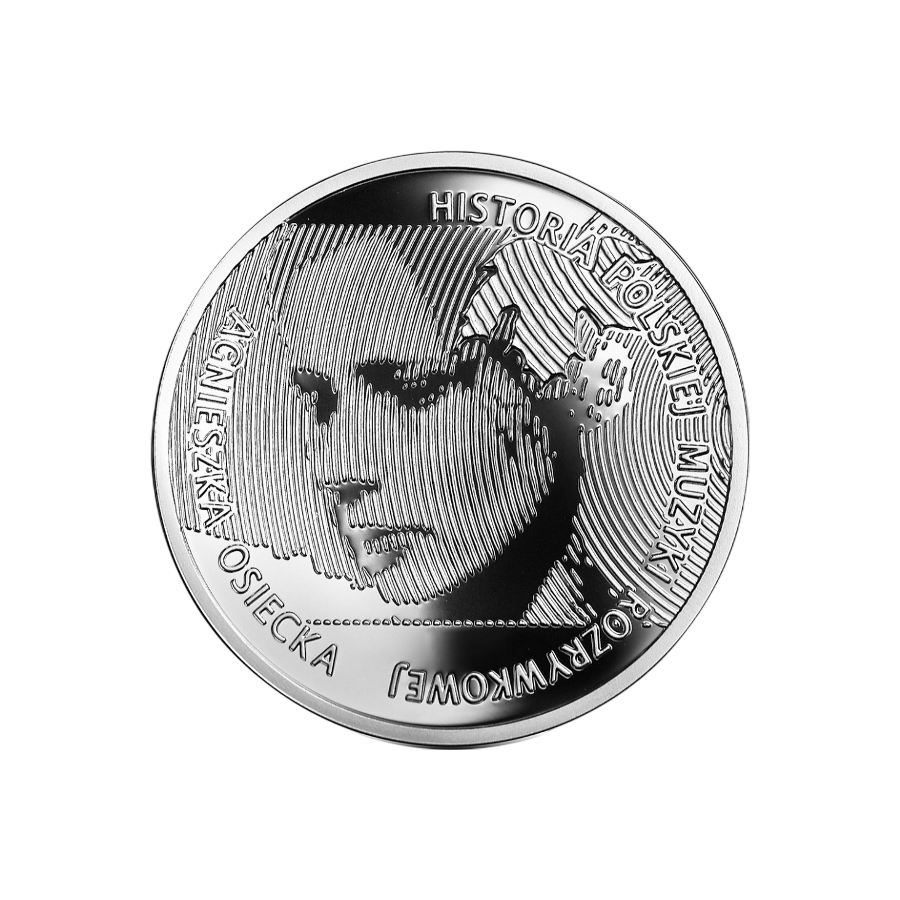 copy of Silver Coin History of Polish Popular Music: Agnieszka Osiecka  - 24h Shipping!