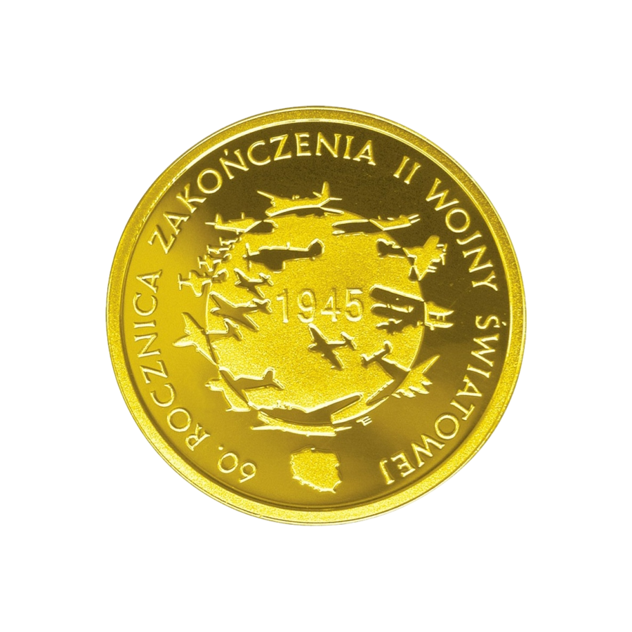zlota-moneta-200-zl-60-rocznica-zakonczenia-ii-wojny-swiatowej-2005-rewers