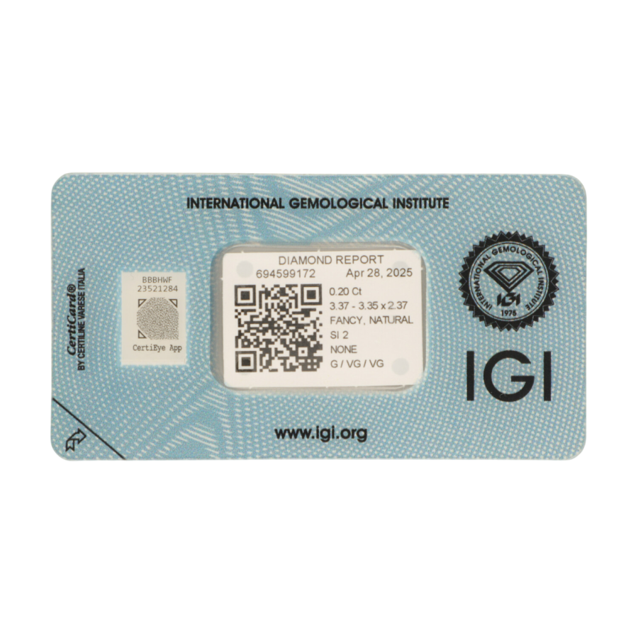 copy of Natural Diamond 0.22 CT / Natural Fancy Intense Yellowish Orange / Pear Modified Brilliant / VVS2 / G - SHIPPING 24 H!