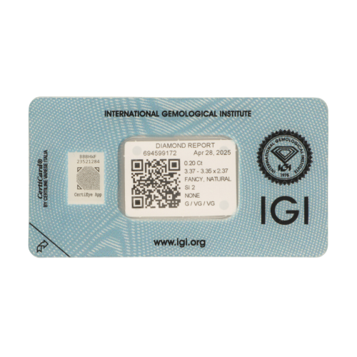 copy of Natural Diamond 0.22 CT / Natural Fancy Intense Yellowish Orange / Pear Modified Brilliant / VVS2 / G - SHIPPING 24 H!