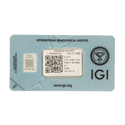 copy of Natural Diamond 0,18 CT / Natural Fancy Intense Yellow Orange / Pear Modified Brilliant / SI1 / VG - 24h Shipping!