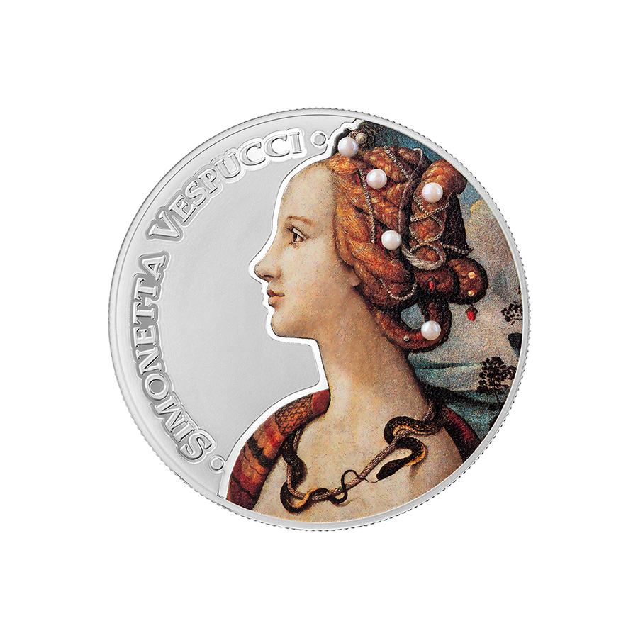 Silver Mechelangelo di Pietro coin, Madonna with the Child, Saint Catherine and Donor - Merry Christmas - SHIPPING 24 H!