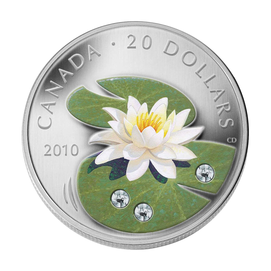 copy of Water-Lily And Venetian Glass Leopard Frog - Pure Silver Coin - 24h Shipping!