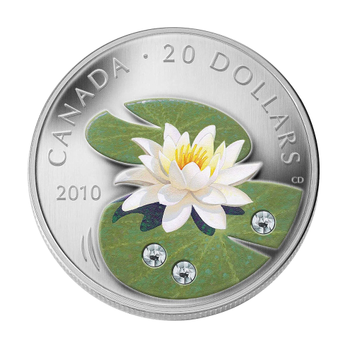 copy of Water-Lily And Venetian Glass Leopard Frog - Pure Silver Coin - 24h Shipping!