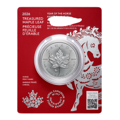 copy of 1 oz Canadian Treasured Silver Maple Leaf Coin BU - Congratulations - 24h Shipping!