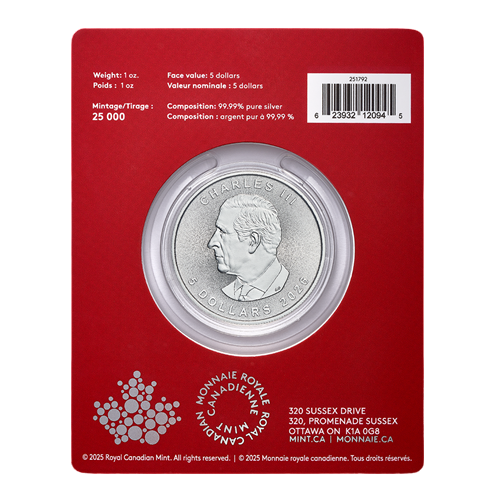 copy of 1 oz Canadian Treasured Silver Maple Leaf Coin BU - Congratulations - 24h Shipping!
