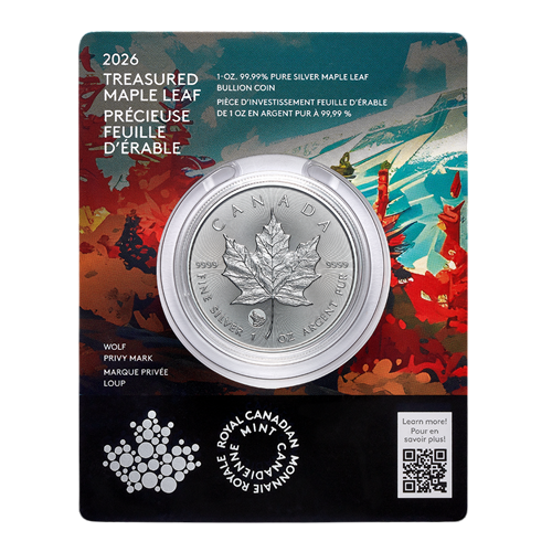 copy of 1 oz Canadian Treasured Silver Maple Leaf Coin BU - Congratulations - 24h Shipping!
