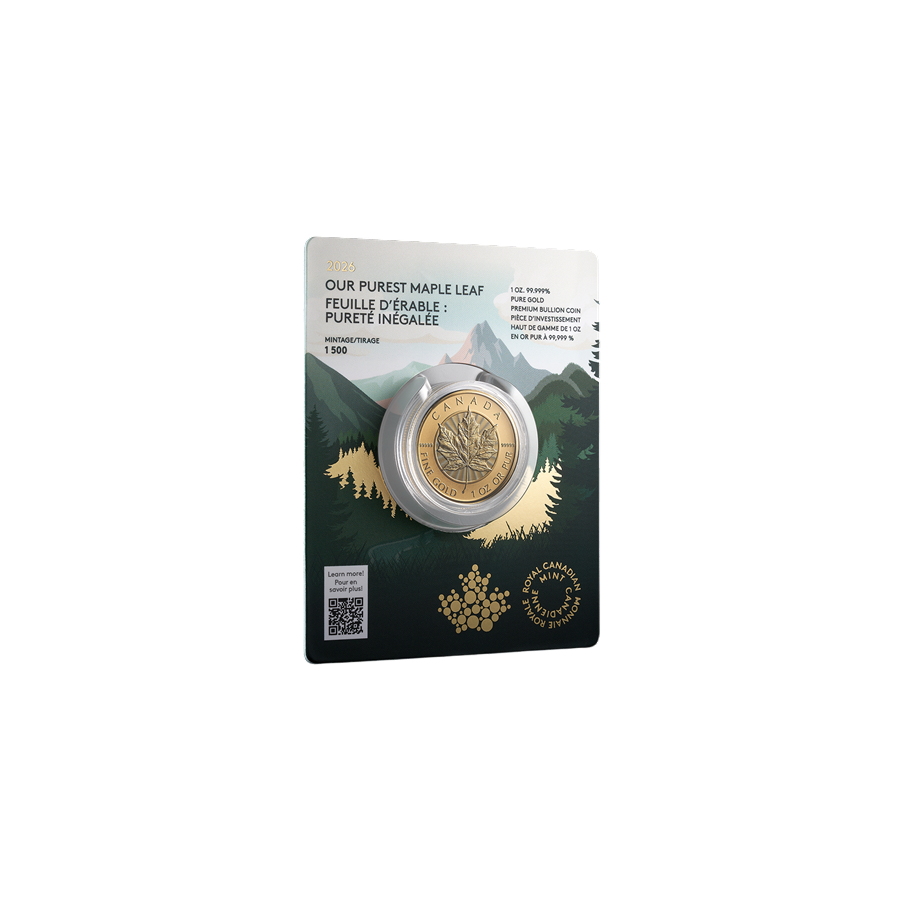copy of 1 oz 2025 Purest Maple Leaf 99999 Fine Reverse Proof Gold Coin  - 24h Shipping!