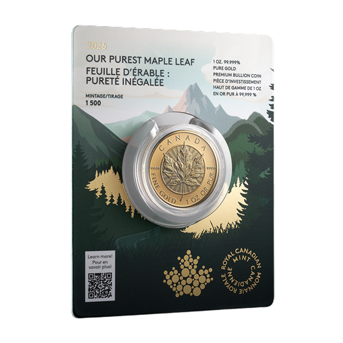 copy of 1 oz 2025 Purest Maple Leaf 99999 Fine Reverse Proof Gold Coin  - 24h Shipping!