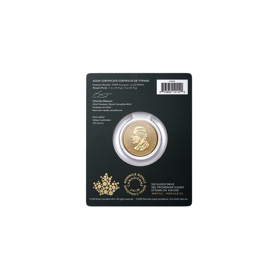 copy of 1 oz 2025 Purest Maple Leaf 99999 Fine Reverse Proof Gold Coin  - 24h Shipping!