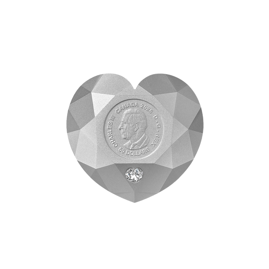 copy of 2024 $50 De Beers Ideal Cushion Diamond - Pure Silver Diamond-Shaped Coin - 24h Shipping!