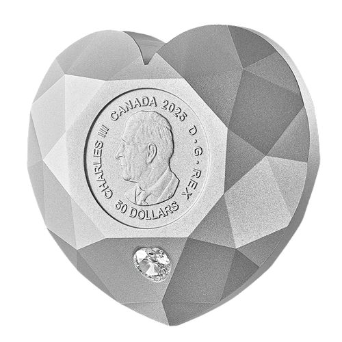 copy of 2024 $50 De Beers Ideal Cushion Diamond - Pure Silver Diamond-Shaped Coin - 24h Shipping!