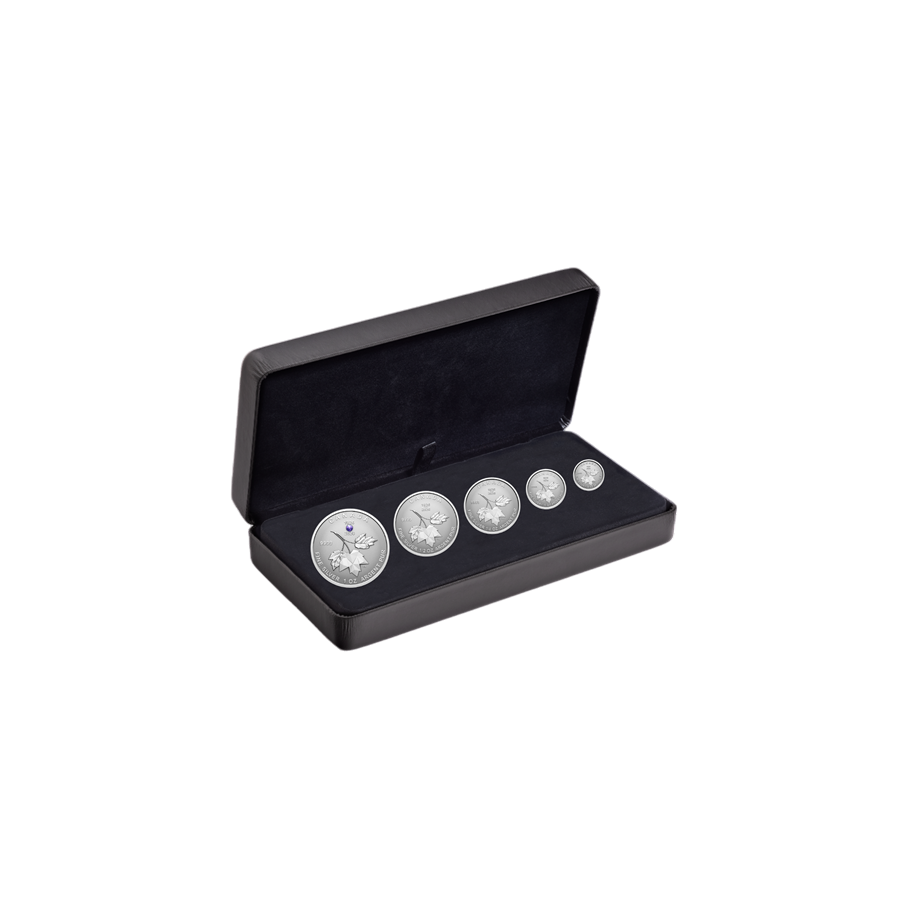 zestaw-5-srebrnych-monet-lisc-klonowy-2026-2