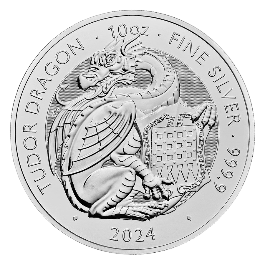 copy of 10 oz The Royal Tudor Beasts: Lion of England Silver Coin - 24h Shipping!
