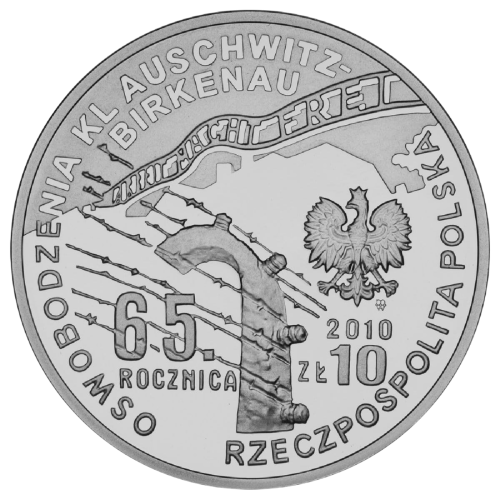 srebrna-moneta-65-rocznica-oswobodzenia-kl-auschwitz-birkenau-2010-1