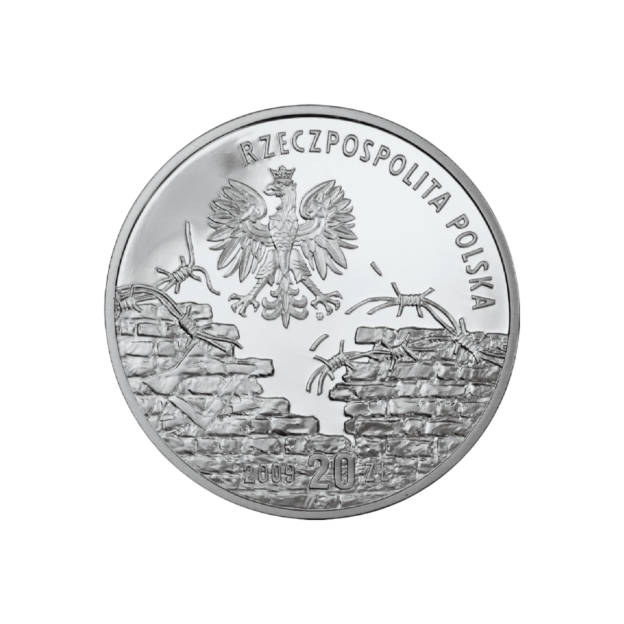 copy of Silver Coin Commemorating Poles who rescued Jews in World War II - 24h Shipping!