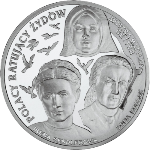 copy of Silver Coin Commemorating Poles who rescued Jews in World War II - 24h Shipping!