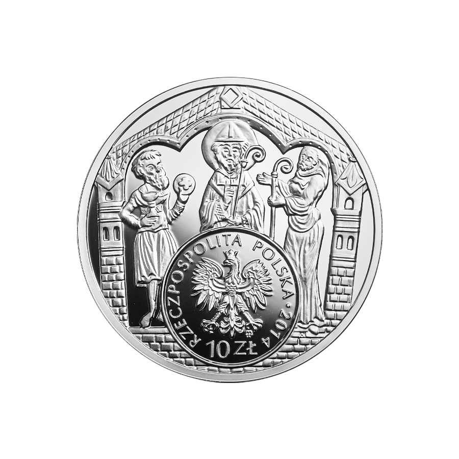 copy of Silver Proof Coin – Polish Coinage History Series: Bracteate of Mieszko III the Elder - 24h Shipping!