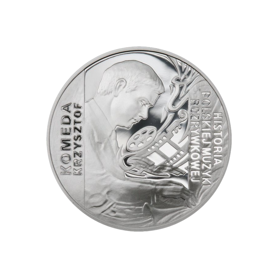 silver coin history of Polish popular music Krzysztof Komeda reverse