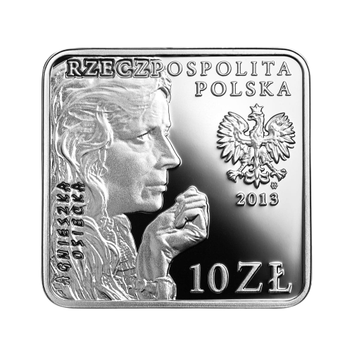 srebrna-moneta-historia-polskiej-muzyki-rozrywkowej-agnieszka-osiecka-awers
