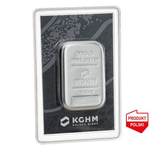 100 g Sztabka srebra KGHM - wysyłka 24 h! -  | Mennica Skarbowa S.A.