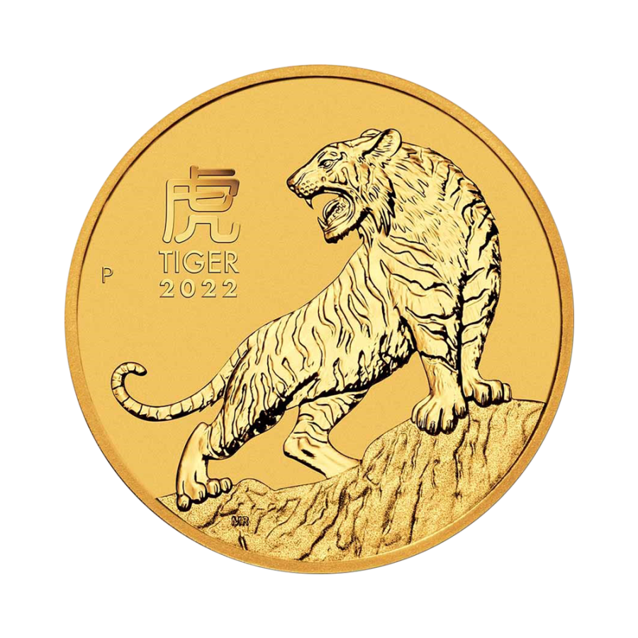 1/2 oz Lunar Year of the Tiger 2022 Gold Coin - Shipping 24h!