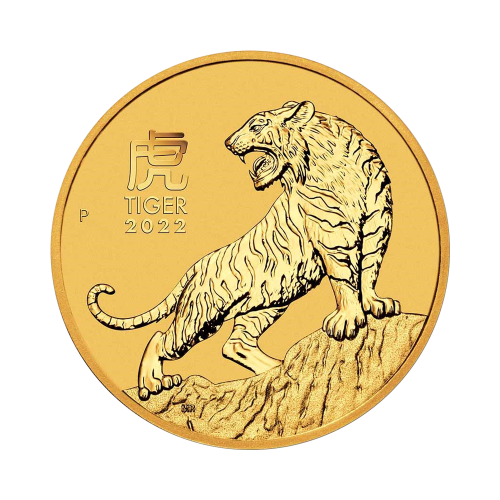 1/2 oz Lunar Year of the Tiger 2022 Gold Coin - Shipping 24h!