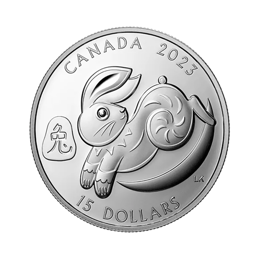 Moneta 15 CAD Kanadyjski Rok Królika 2023 Proof - wysyłka 24 h!