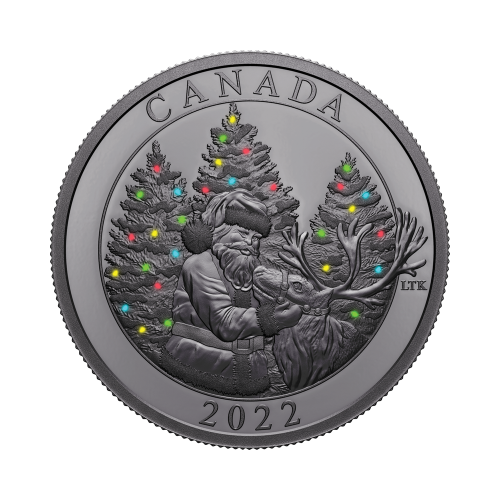 The three-ounce silver coin-The-Magic-of-the-Season-reverses-2