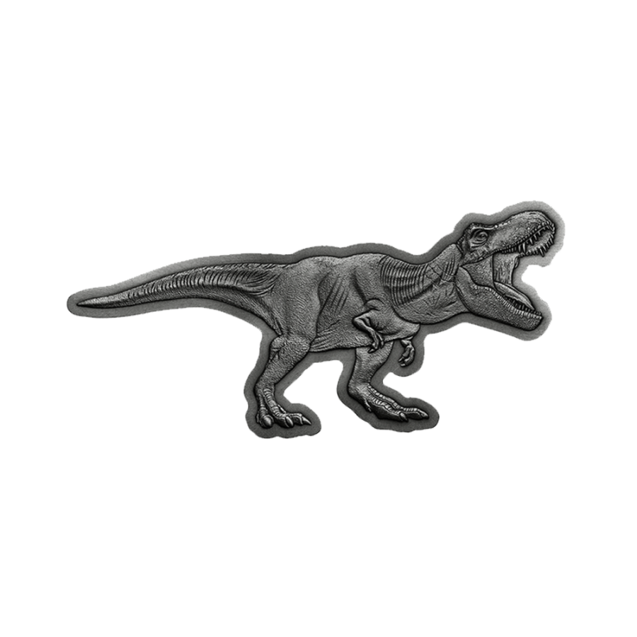 Moneta-Park-Jurajski_-Tyranozaur-Rex–antyczne-wykonczenie–2-uncje-srebra-rewers