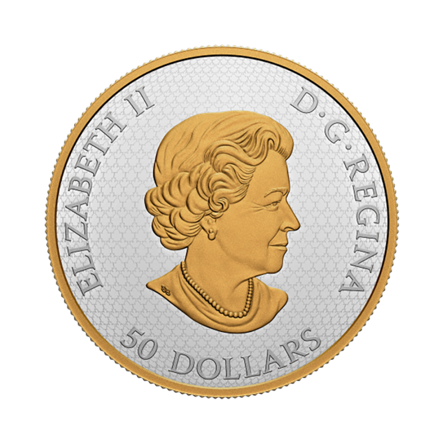 The five-ounce silver coin