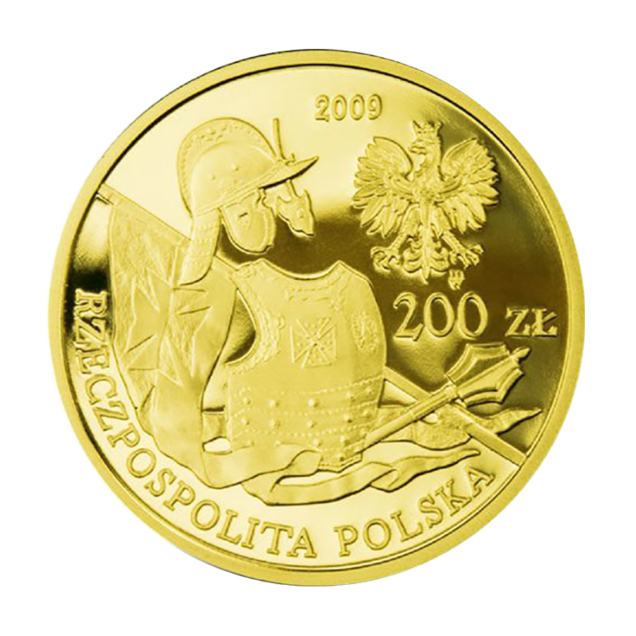 200-zl-History-Hazdy-Polish-Husarz-XVII-century-2009-awers