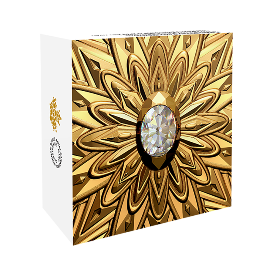 Zlota-moneta-200-CAD-z-diamentem-owalnym-od-Forevermark–pudelko-1