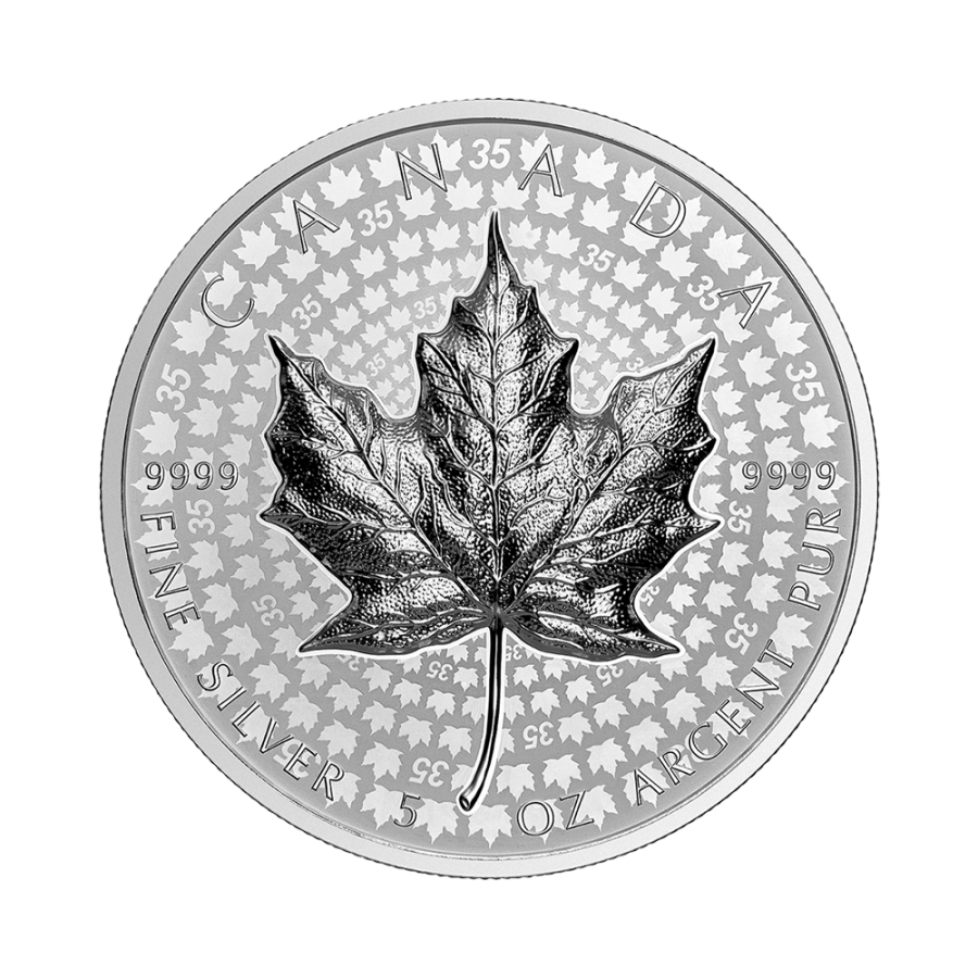 silver coin canadian fox clone ultra-high relief 5oz-awers