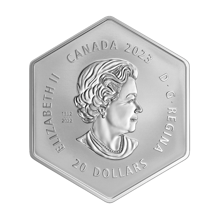 srebrna-moneta-20-CAD-sniezynka-z-krysztalem-2023-awers