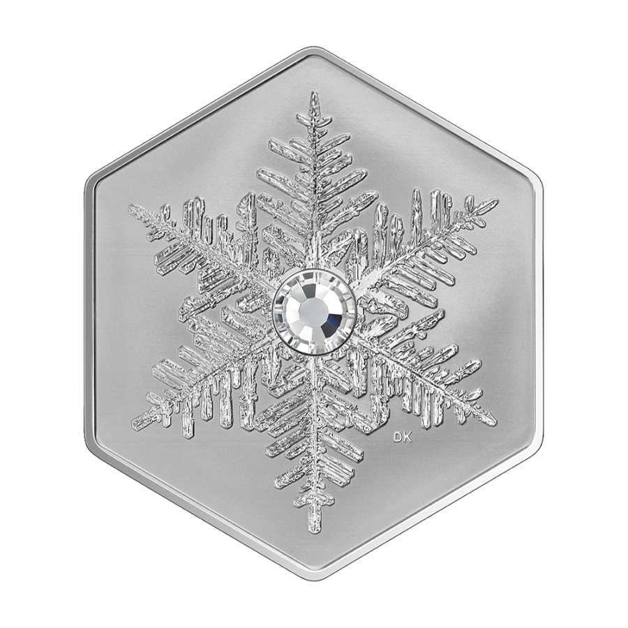 srebrna-moneta-20-CAD-sniezynka-z-krysztalem-2023-rewers